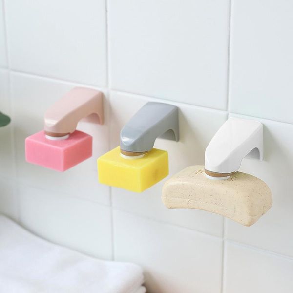 

soap dishes dropship magnetic rack no drilling wall mounted holder dish bathroom accessories self adhesive