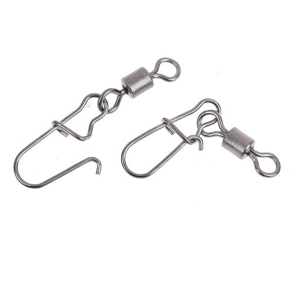 

200pcs/lot stainless connector sea rock fishing swivels snaps tackle rolling swivel with nice snap hooks lure