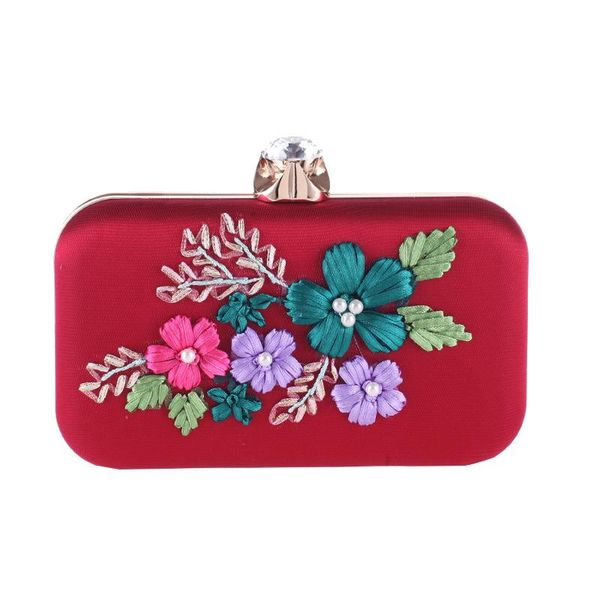 

new new women evening clutches bags ladies flower wedding bag day clutch purse female party small chain shoulder bag