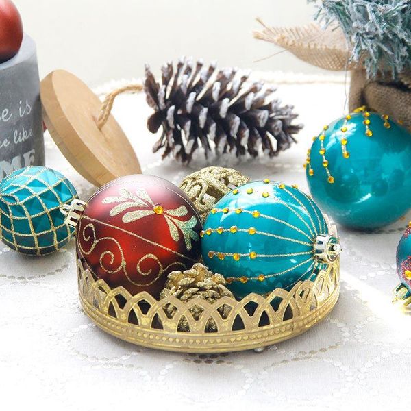 

party decoration 4pcs glittering decorative hanging christmas ball ornaments baubles xmas tree pendants holiday decorations