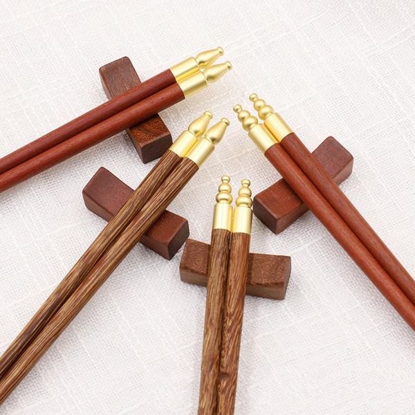 

10 pairs of paint-household woodware wax-japanese-style l household chopsticks high-end reusable chopsticks