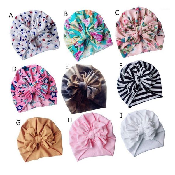 

spring summer baby hat bowknot baby bonnet beanie hats toddlers boys girls hat kids children1, Yellow