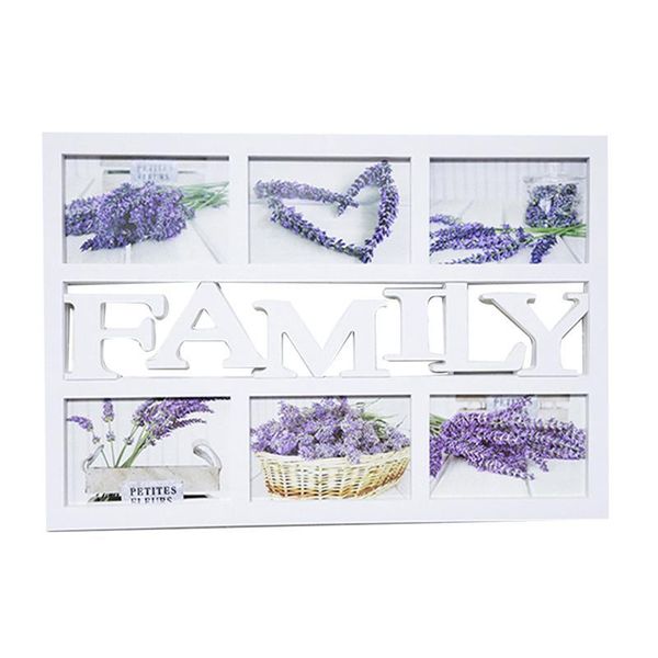 

frames home decor nordic family picture frame plastic po displays six 4x6 inch pictures (white) pintura