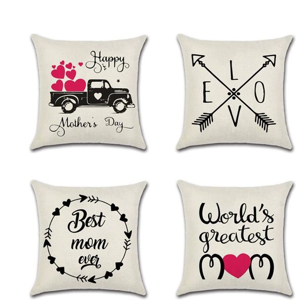 

cushion/decorative pillow alphabet linen cushion covers cotton beige cover sofa bed nordic decorative case almofadas 45x45cm