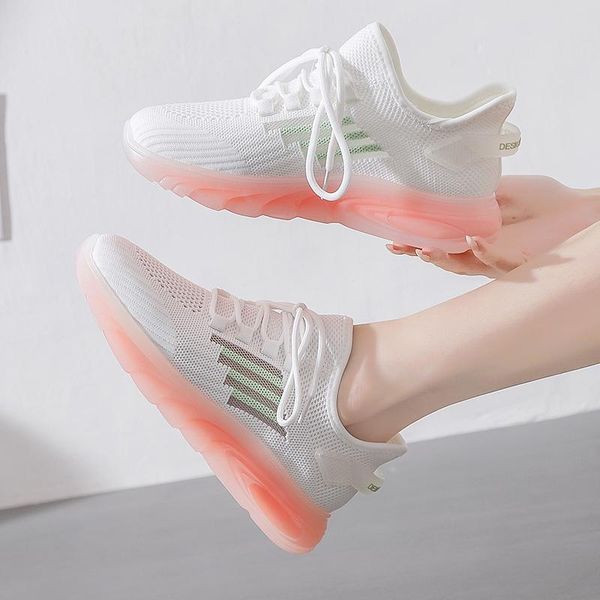 

boots summer women's shoes breathable flying woven sports jelly sole, Black