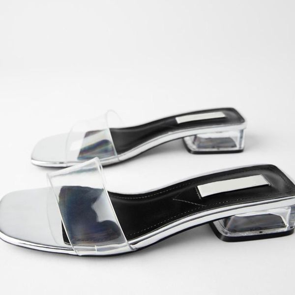 

shoes woman 2021 transparent slippers rubber flip flops square heel pantofle beige heeled sandals shallow med hawaiian block new, Black