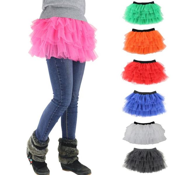 

skirts promotion 6 layers extra fluffy teenage girl women pettiskirt tutu party dance mini skirt performance clothes