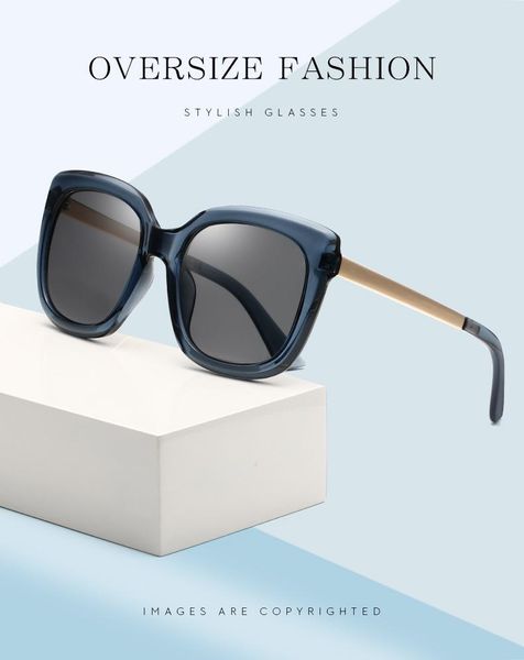 

sunglasses european and american fashion women's metal polarizing uv protection, White;black