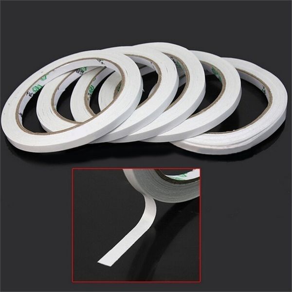 

2 rolls 10m*6mm powerful double faced adhesive tape paper double sided tape for mounting fixing pad sticky for office