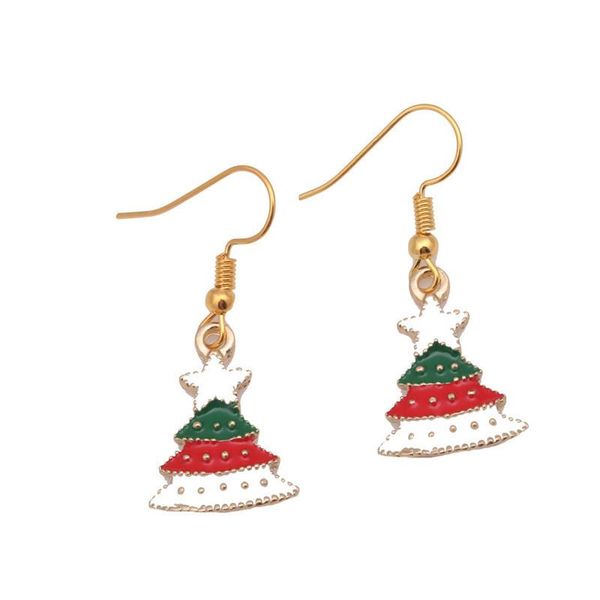 

dangle & chandelier fashion creative oil dripping star earrings for women gift cute christmas tree pendant earring girls accessories, Silver