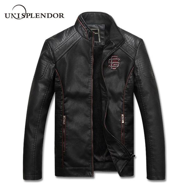 

men's fur & faux 2021 autumn winter men leather brand cool casual man jacket motorcycle clothing hip hop male outwear yn10399, Black