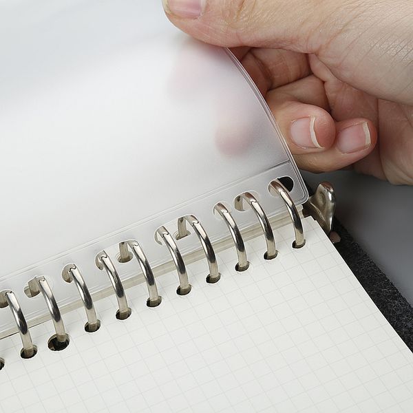 

a5 a6 a7 clear punched binder pockets for notebook 6 holes zipperf insert bag pvc frosted notebook pockets envelop storage folders 266 s2