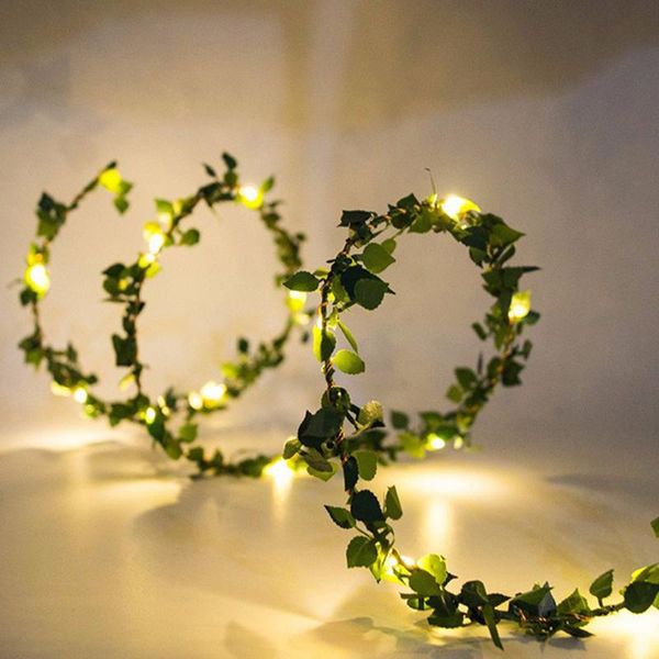 

5m string light fake green leaf fairy lights christmas tree wedding party decor