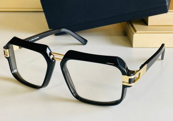 

6004 shiny black gold square eyeglasses vintage optical glasses frame transparent lens men fashion sunglasses frames with box