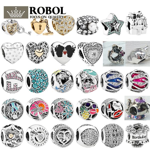

pbd zz 24 silver plated summer series charm bracelet with love and flower beads women wedding jewelry original inscription q0531, Black
