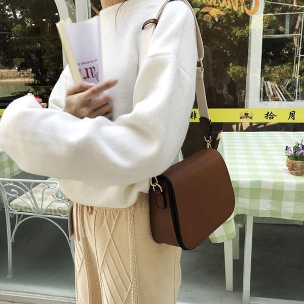 

shoulder bags ranhuang women brief vintage flap black pu leather messenger for 2021 bolsa feminina