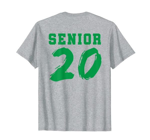 

2020 graduating class shirt jersey style senior 20 t-shirt, White;black