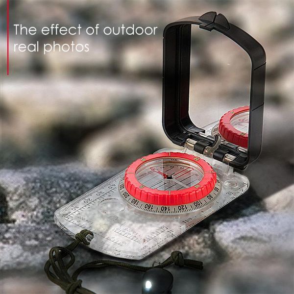 

outdoor gadgets multi-functional luminous compass with light portable waterproof flip multi purpose #t3