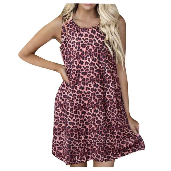 

casual dresses for women 2021 o-neck summer sleeveless flower print with pockets beach a-line mini dress, Black;gray