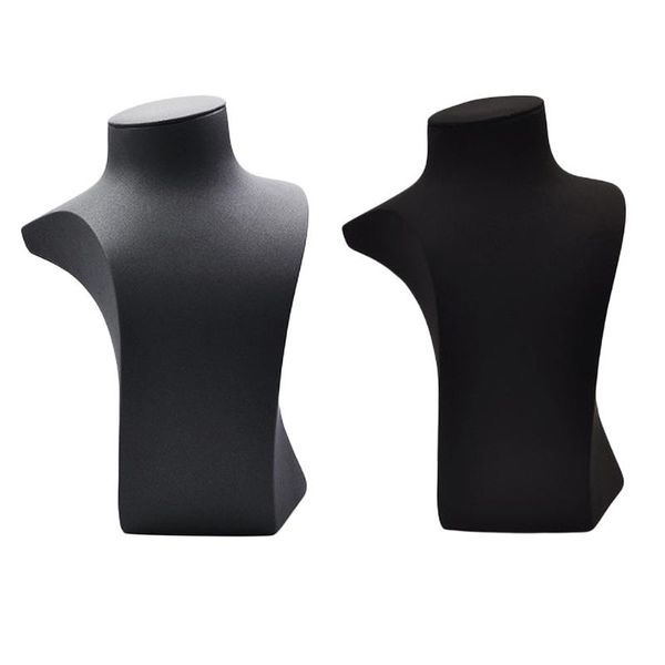 

pu leather necklace chain link display stand jewelry mannequin, Pink;blue