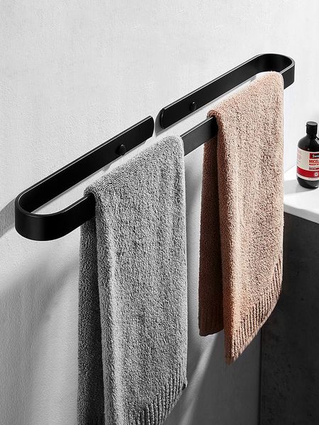 

towel racks rack toilet space aluminum bathroom hanging bar single rod