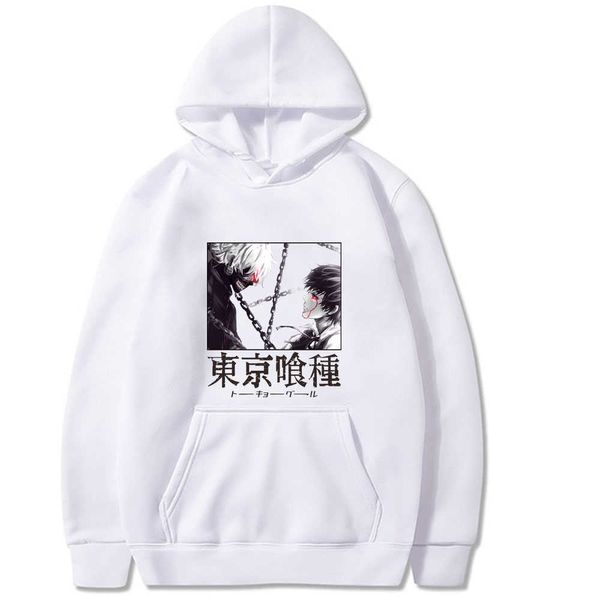 Tokyo ghoul moda hood anime hoodie tops mangas compridas unisex y0803 y0804