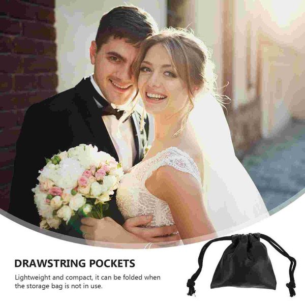 

storage bags 6pcs pu drawstring bag headphone jewelry coin wire small pouch