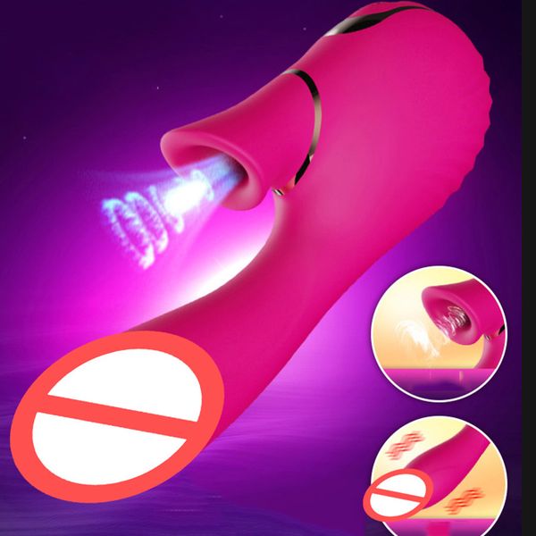 Erwachsener Vagina-Dildo-Vibrator, Muschi-Sauger, Brustwarze, Saugen, Vibration, gefälschter Penis-Massagegerät, G-Punkt-Klitoris-Stimulator, Frauen-Sexspielzeug, Valentinstag-Geschenk ZL0117