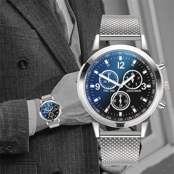 

wristwatches 2021 fashion mens watches business quartz watch round dial casual wrist for men clock, Slivery;brown