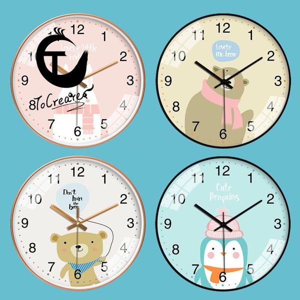 

wall clocks [12-inch 30cm] ultra-quiet creative cartoon clock minimalist modern personality watch home living room