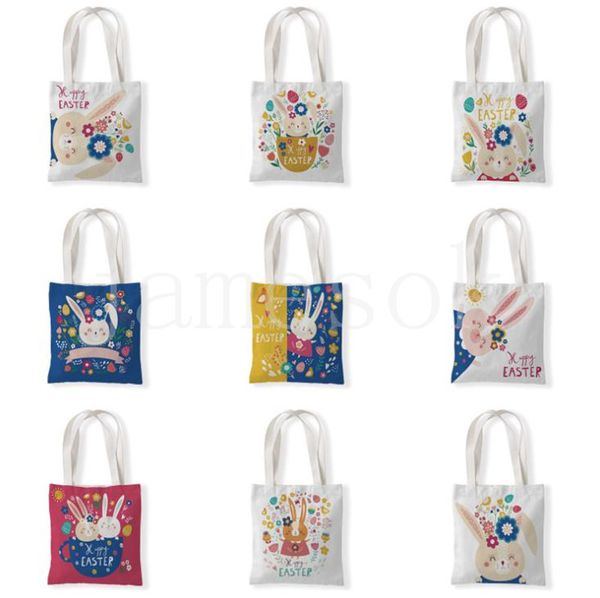 

easter bunny canvas bag shoulder student shopping handbag leisure coin sundries storage bag all-match female bag db494, Black;red