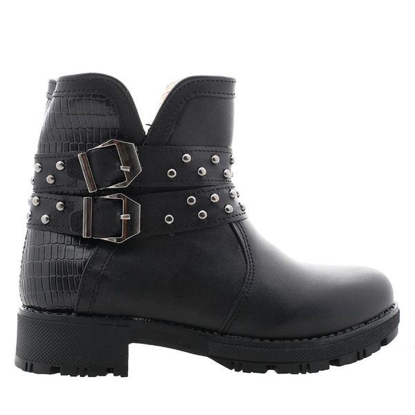 

kiko k24 daily thermo sole zipper girls shoes children boots, Black;grey