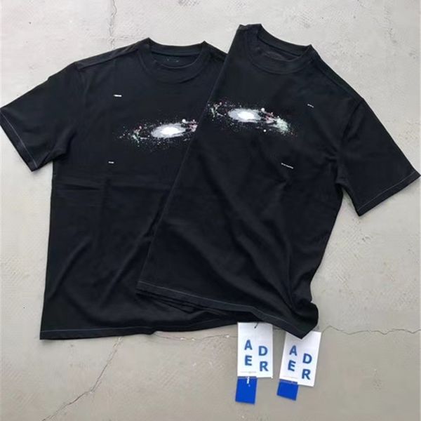 

2021 new thick oversize cosmic galaxy printing ader error t-shirt women couples tees oversized 100% cotton adererror t shirt men 2d7n, White;black