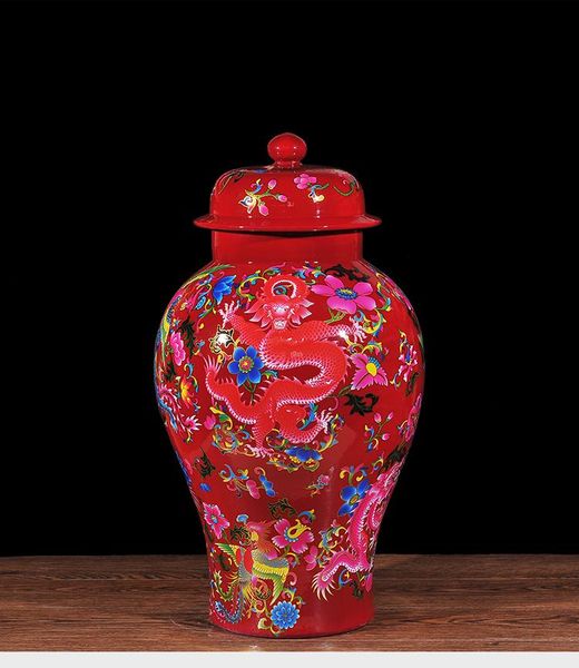 

vases red dragon chinese vase with lid decorative ginger jars ceramic floor ideal gift for weddings