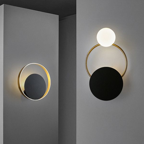 Северная светодиодная настенная лампа зеркало настенные наклейки дизайн для туалетного столика кровати для ванной комнаты.