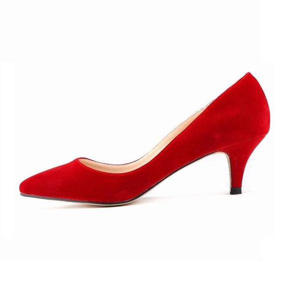 

dress shoes pumps women stiletto high heels party ladies candy color pointed toe red bridal wedding zapatos mujer, Black
