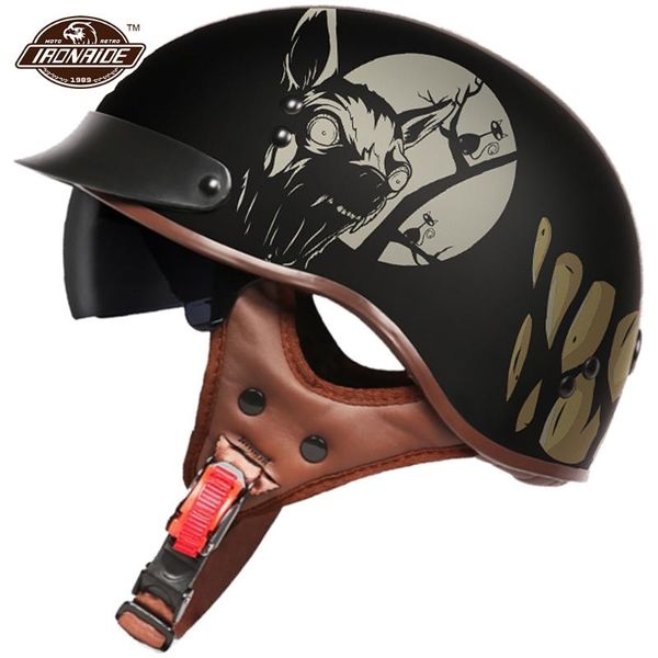 

motorcycle helmets retro helmet men women moto summer open face scooter biker motorbike racing riding casco