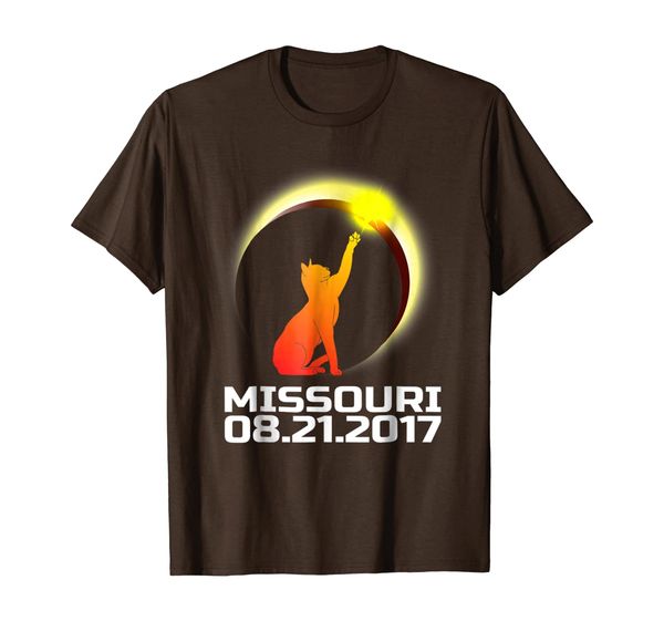 

total solar cat eclipse missouri 21.08.2017 t-shirt, White;black