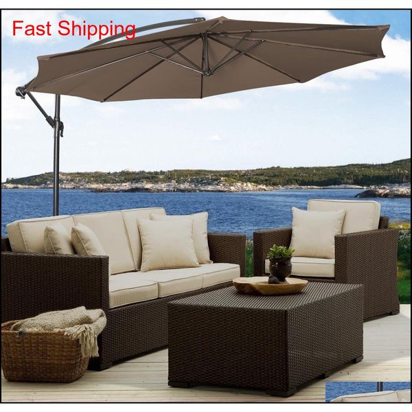 

10' ft hanging umbrella patio sun shade offset outdoor market w/ sgb toys2010