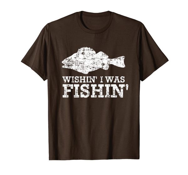 

Wishin' I Was Fishin' Shirt, Fishing Fisherman Father Gift, Mainly pictures