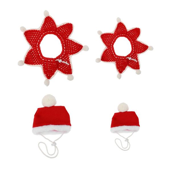 

cat costumes 1 set adjustable dog neckerchief christmas puppy pet scarf collar hat