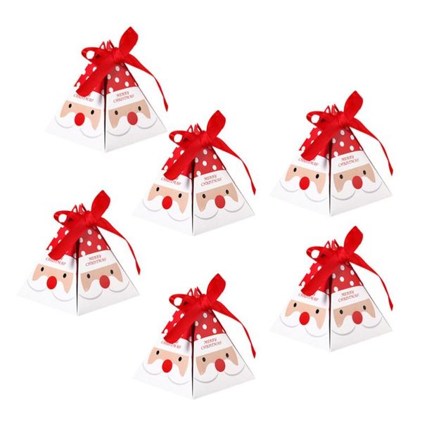 

gift wrap 30pcs christmas candy box decorative packaging boxes paper container party supplies (red santa, without hangtags)