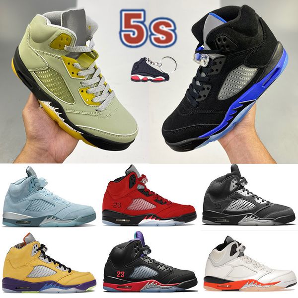 

2022 5 5s athletic basketball shoes bluebird racer blue raging red shattered backboard what the unc alternate grape black metallic men sneak