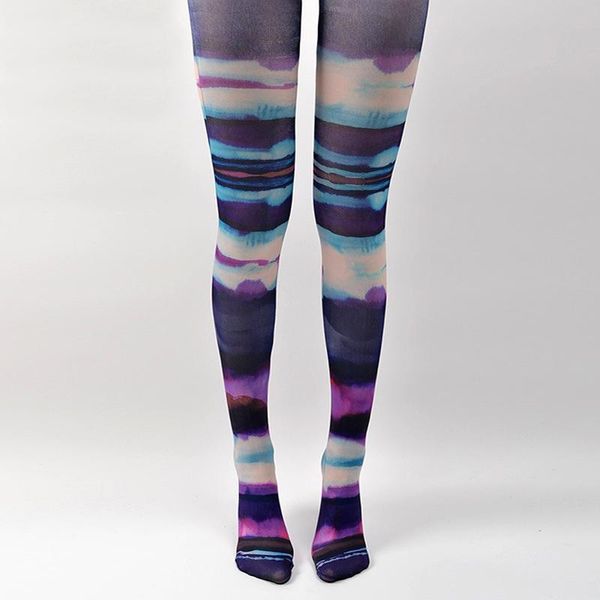 

footies bandhnu printed pantyhose youth girl dropship, Blue