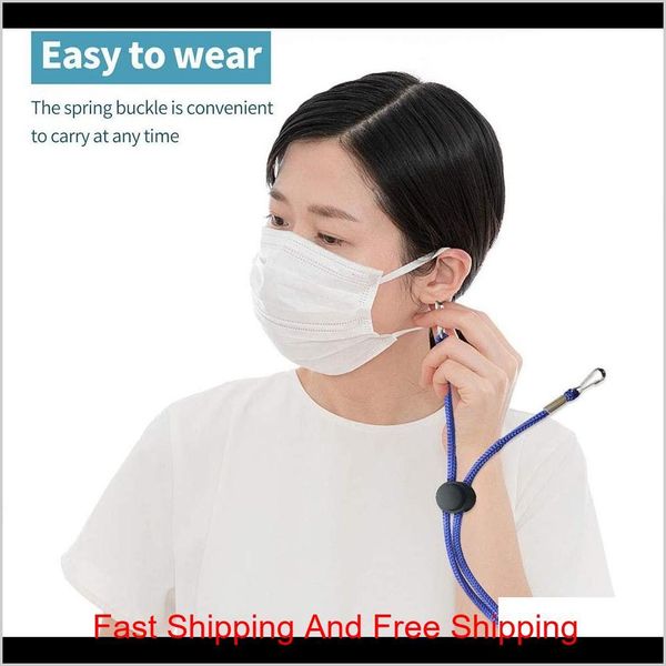 

face mask lanyard adjustable length extension with metal hook mask chain holder hanger neck bandanas ear saver for adul qylimx wrhome