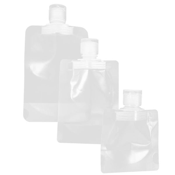 

gift wrap 15pcs travel size refillable empty squeeze pouch for lotion shampoo shower