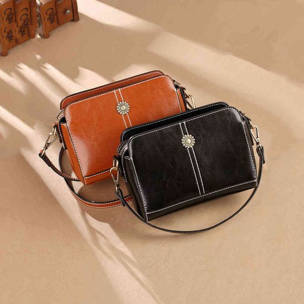 

2021 summer new leather fashion women's bag single shoulder messenger bag