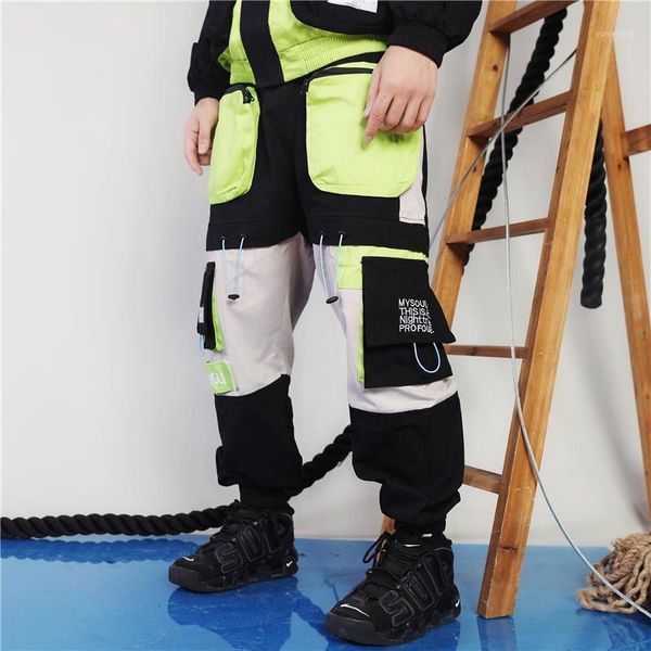 

men's pants men cargo streetwear techwear tactical, Black