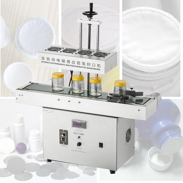 

2400w vertical sealing machine electromagnetic continuous induction aluminum foil sealing machine indution automatic sealer