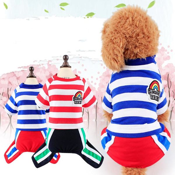 

dog apparel striped pet jumpsuit clothes for small dogs yorkshire terrier chihuahua outfit puppy suit costume ropa para perros